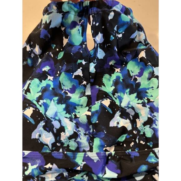 Speedo Swimsuit Small Style# 7722173 One Piece Halter Tie Keyhole Floral Print - Picture 6 of 6